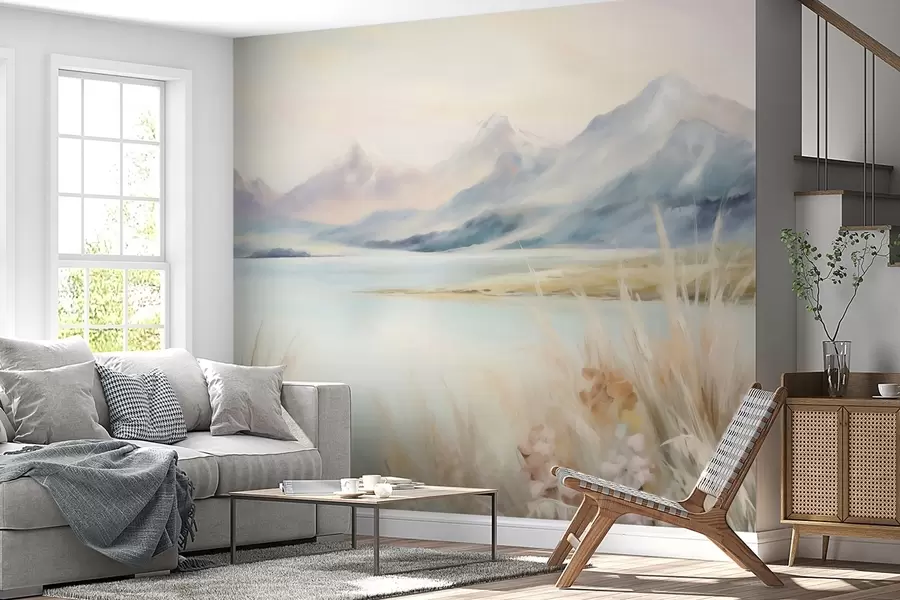 Fototapet Jezero a hory w05824