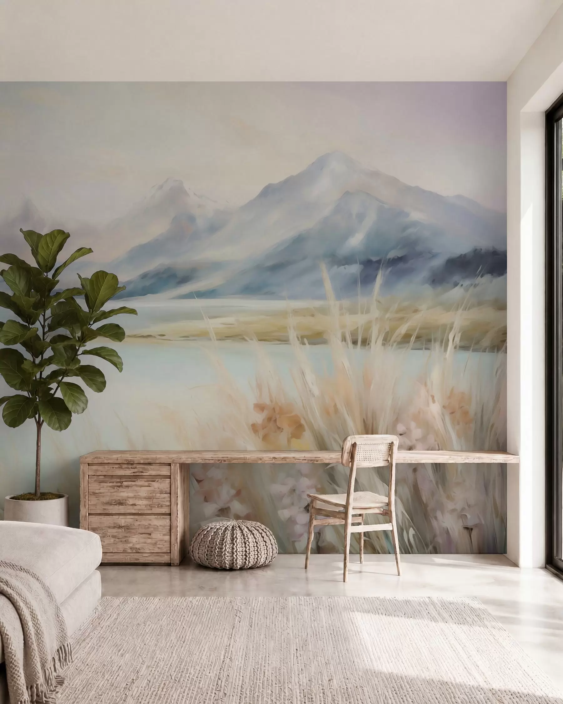 Fototapet Jezero a hory w05824