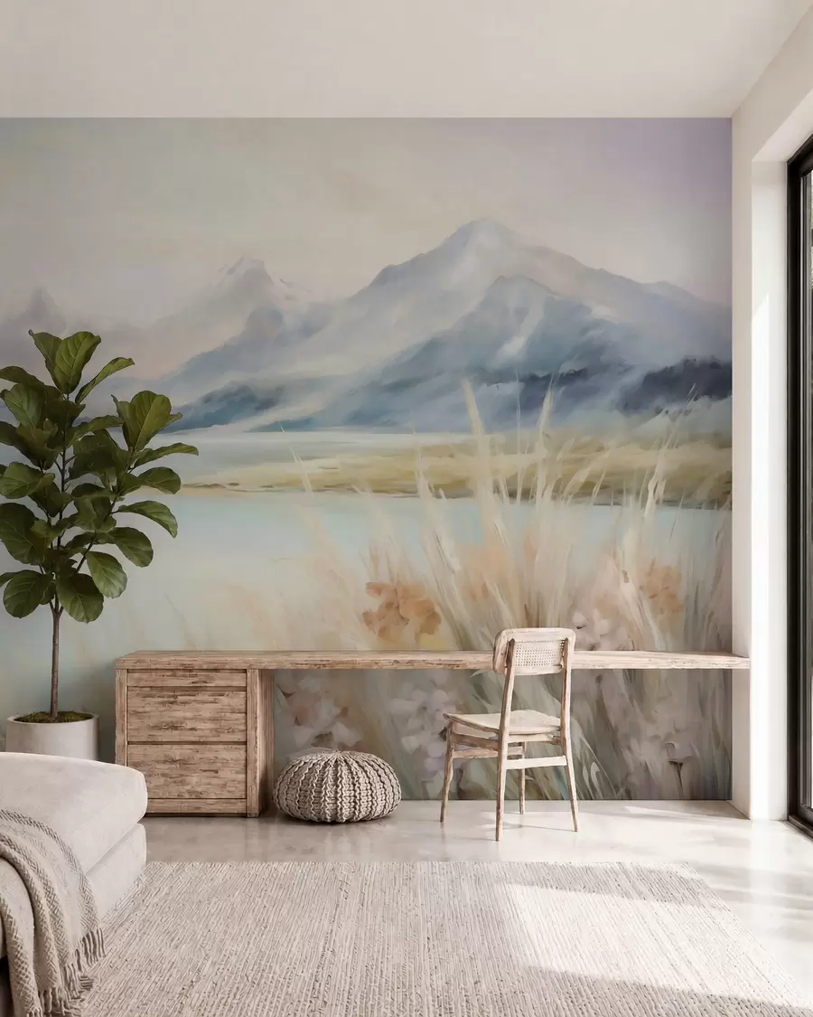 Fototapet Jezero a hory w05824