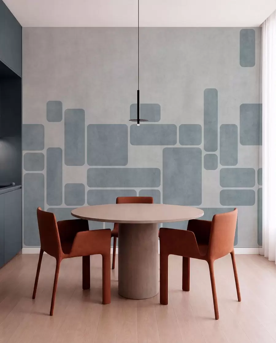 Fototapet Geometrický vzor ve světle modrých odstínech w05141v2