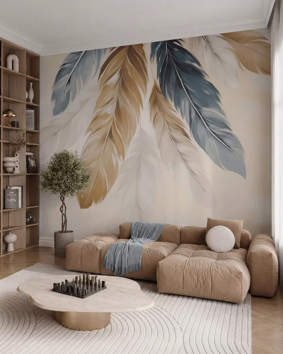 Fototapet Abstraktní peří, imitace malby w05845