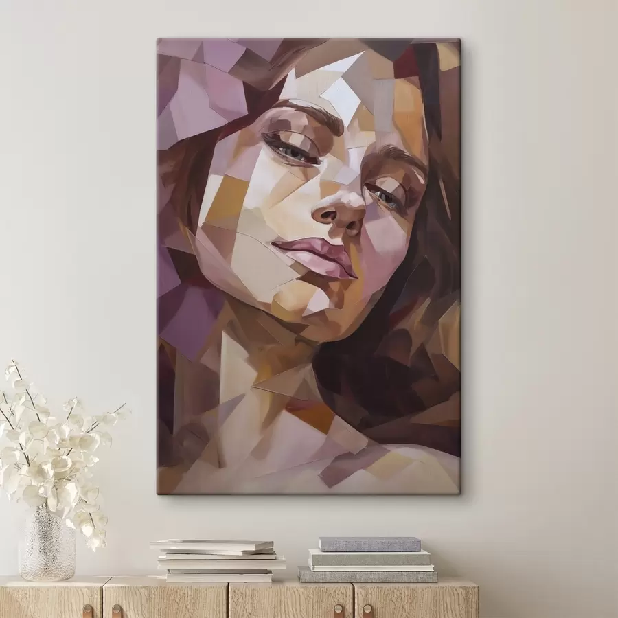 Obraz Abstraktní ženský portrét, imitace malby Č. s50270