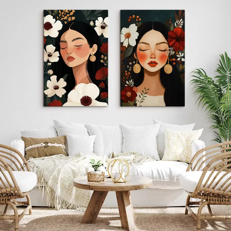 Fototapet Dívky s květinami m30883