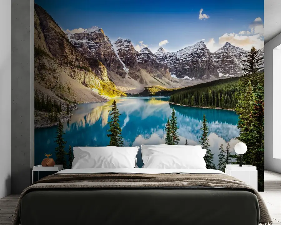 Fototapet Zrcadlové jezero na úpatí hory u58602