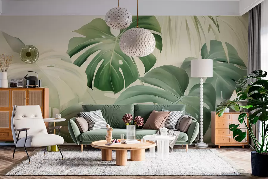 Fototapet Monstera, palmové listy w05909