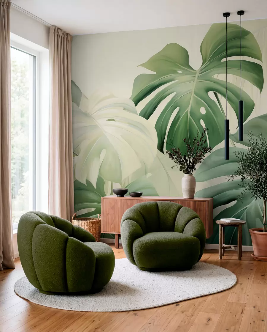 Fototapet Monstera v zelené w05909