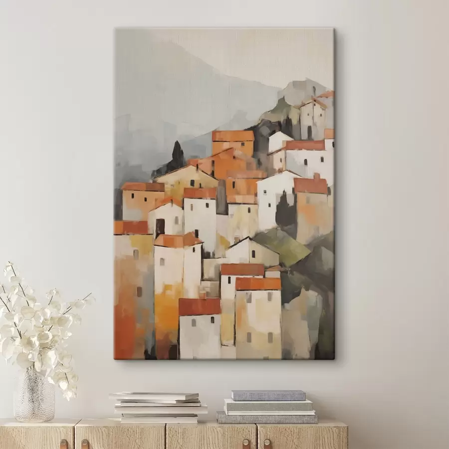 Obraz Domy, imitace malby Č. s50772