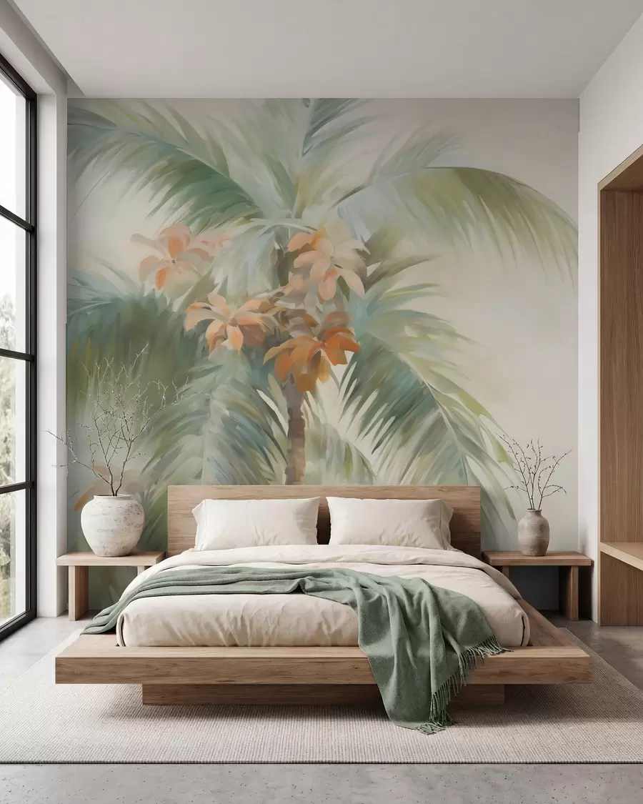Fototapet Abstraktní palma, imitace malby w05876