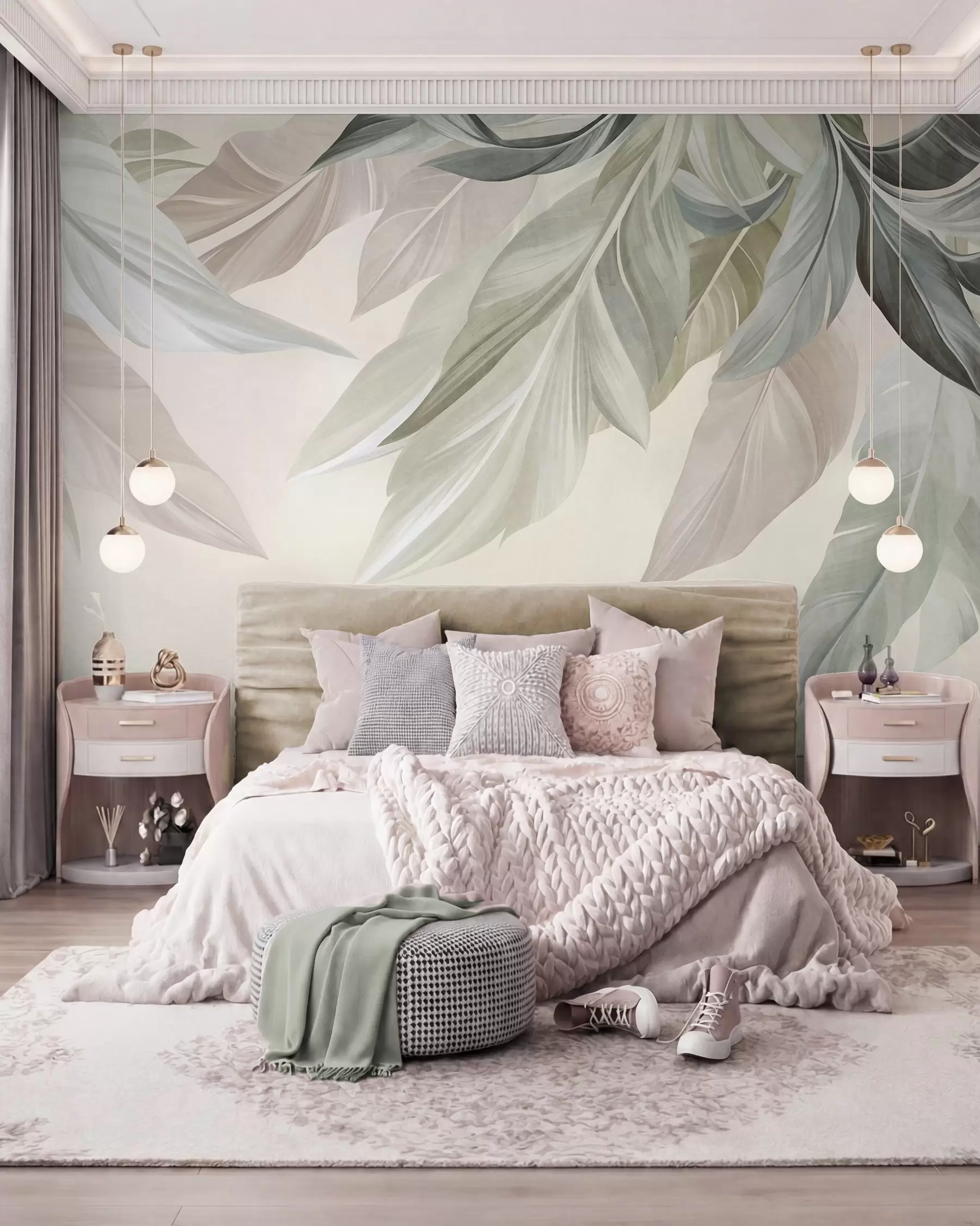 Fototapet Listy v pastelu w10054