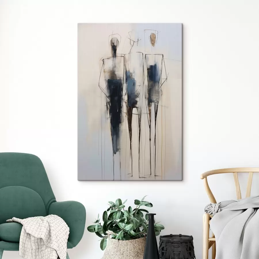 Obraz Abstraktní siluety, imitace malby Č. s50850