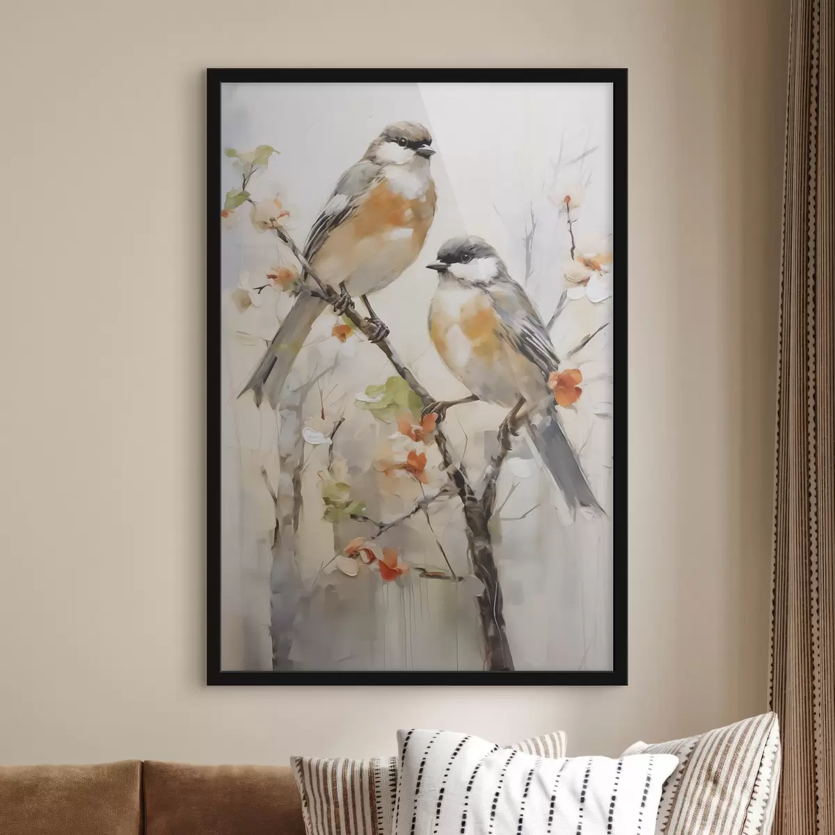 Poster Abstraktní ptáci, napodobenina obrazu f50840