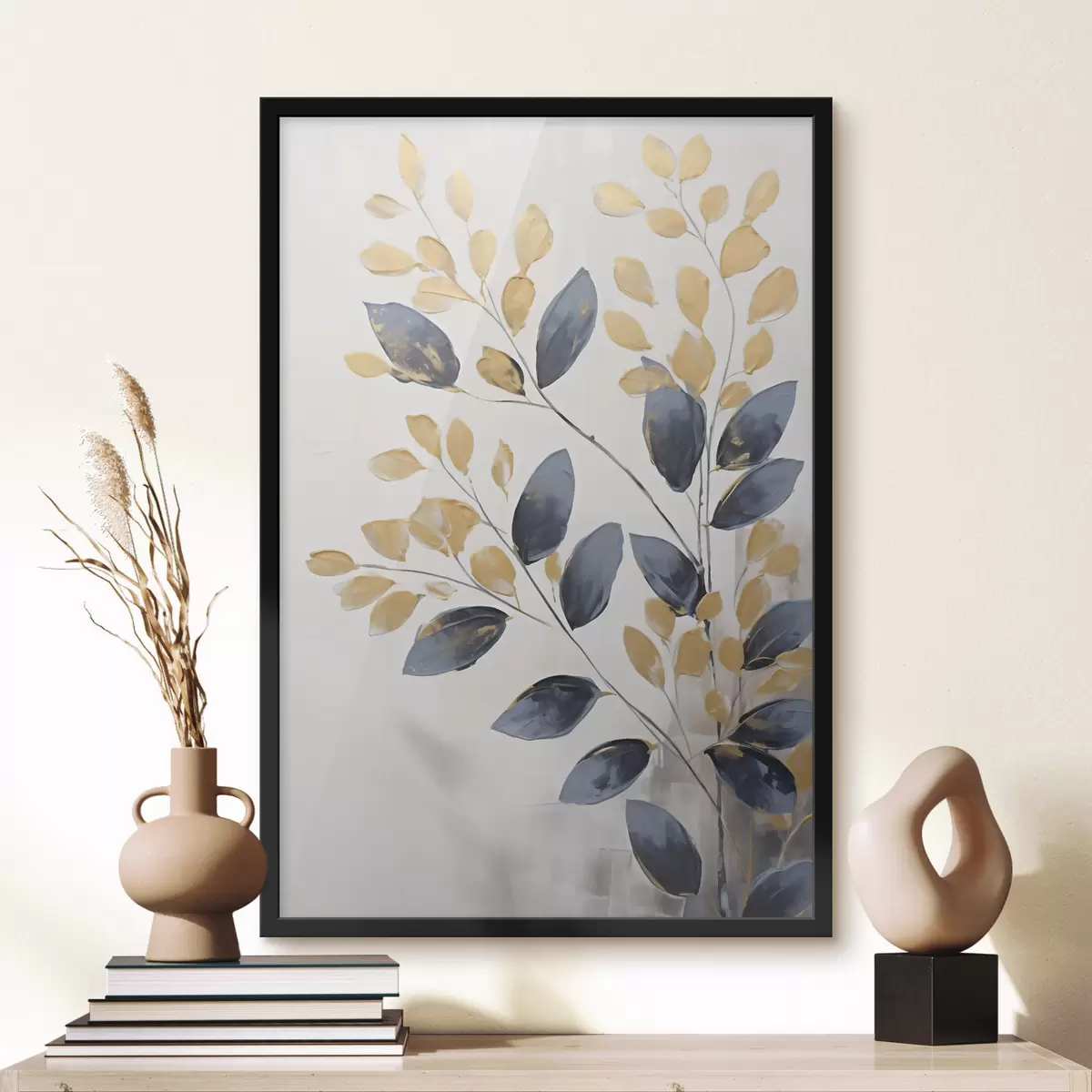 Poster Ozdobné větvičky, imitace malby f50841