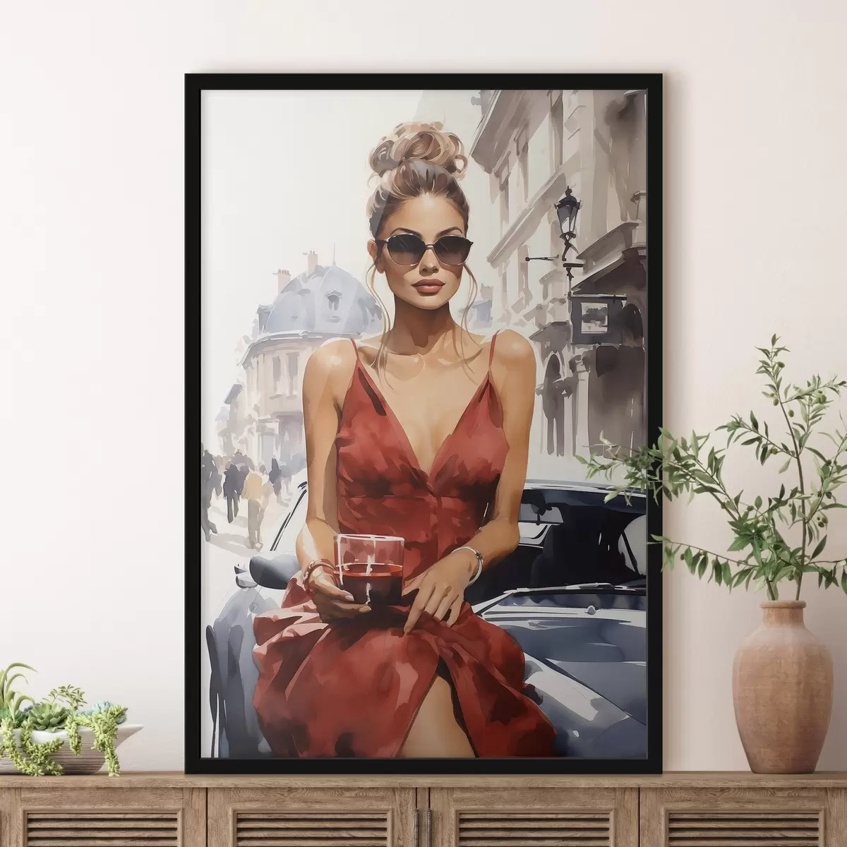 Poster „Žena v červeném“ od skupiny Convertible f50745