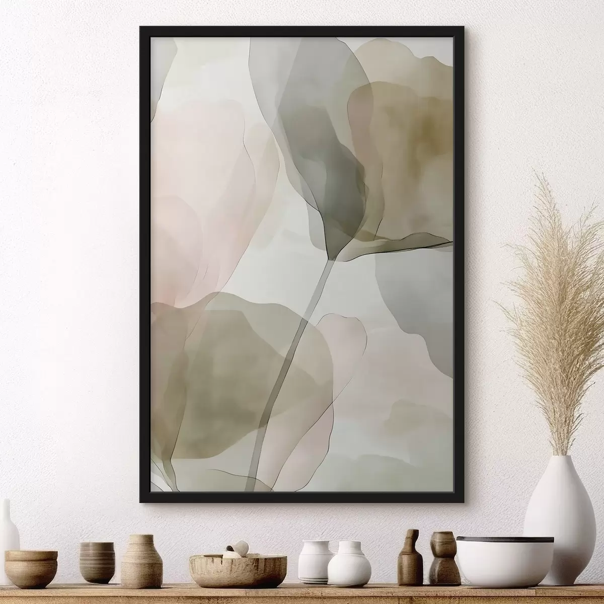 Poster Jemné botanické umění v pastelových tónech f50751