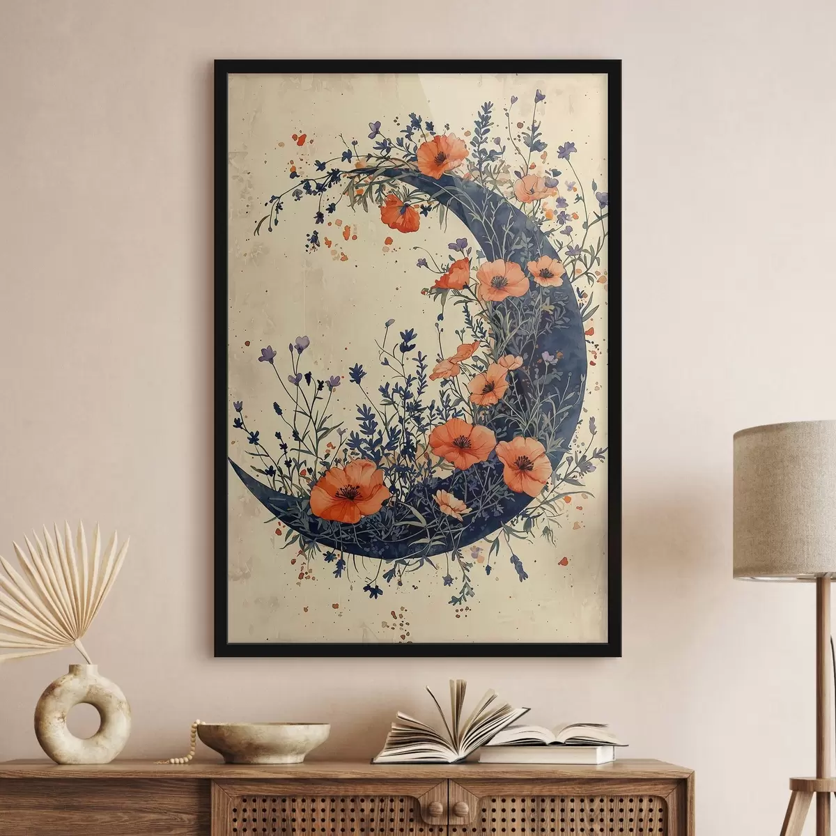 Poster Půlměsíc z divokých květin f50753
