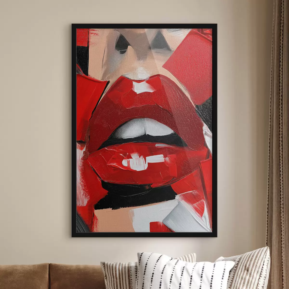 Poster Červené rty, červená rtěnka f50897