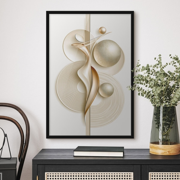 Plakát Elegantní abstraktní postava s míčky, Postery abstrakce, f50859bk : Uwalls