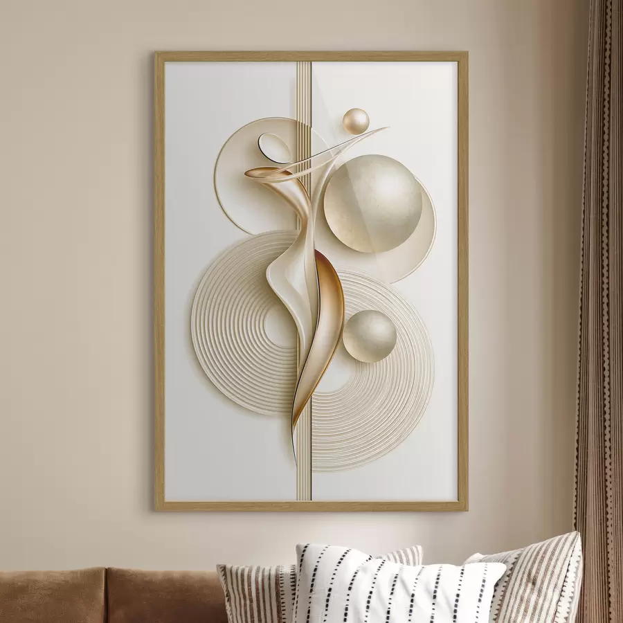 Fototapet Elegantní abstraktní postava s míčky f50859