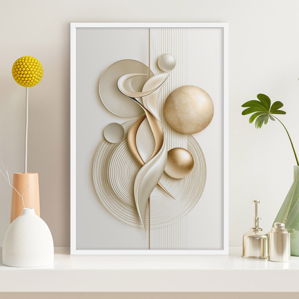 Plakát Abstraktní postava s míčky, Postery abstrakce, f50860wh : Uwalls