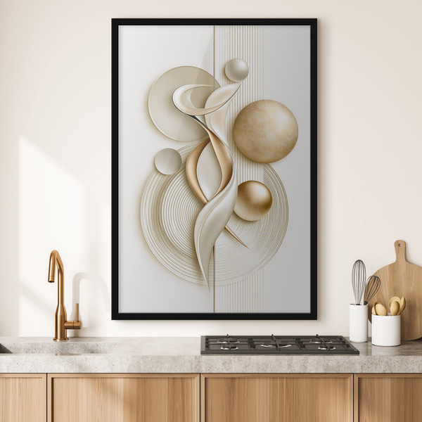 Plakát Abstraktní postava s míčky, Postery abstrakce, f50860bk : Uwalls