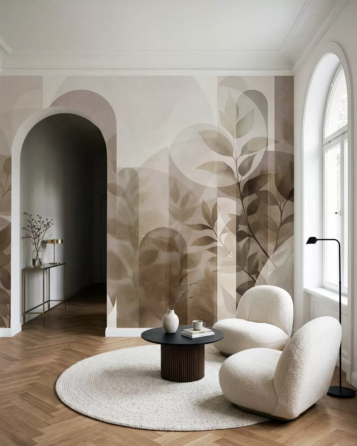 Fototapet Listy a oblouky w10088