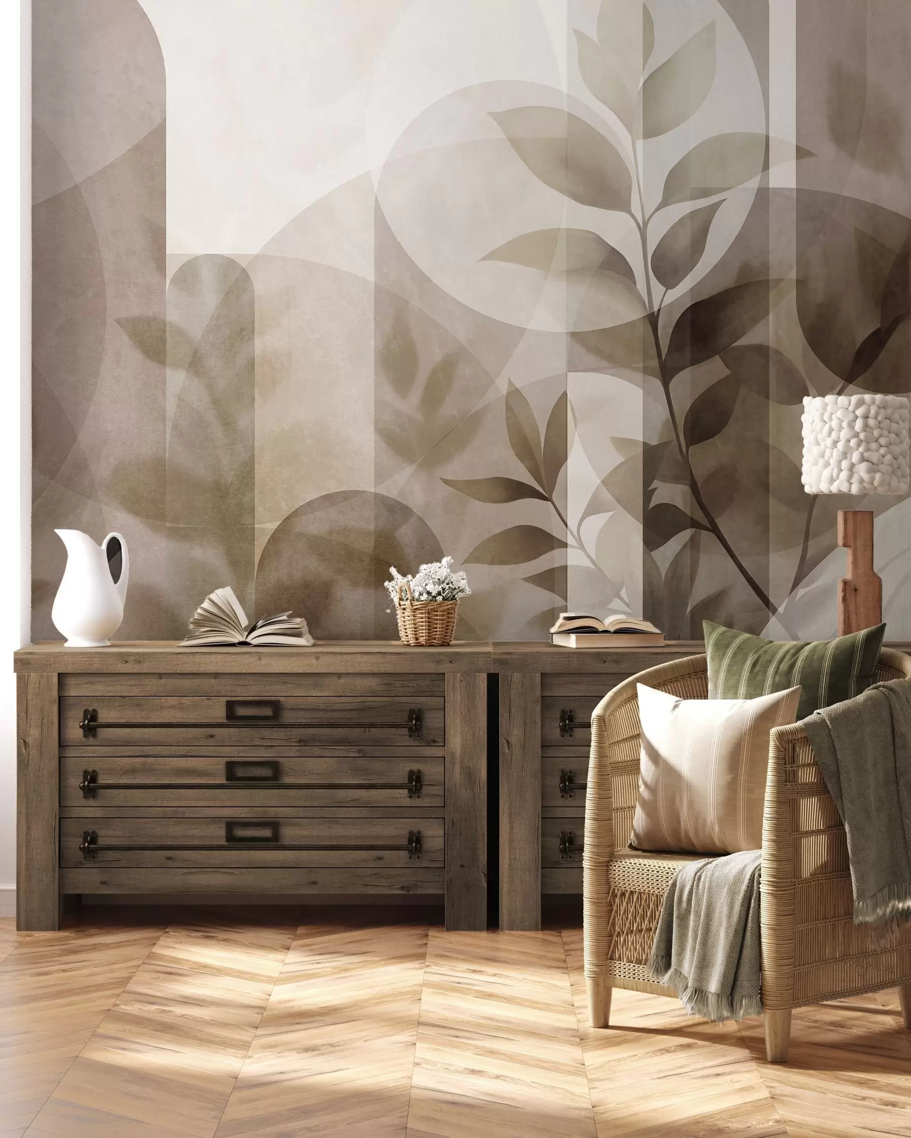 Fototapet Listy a oblouky w10088