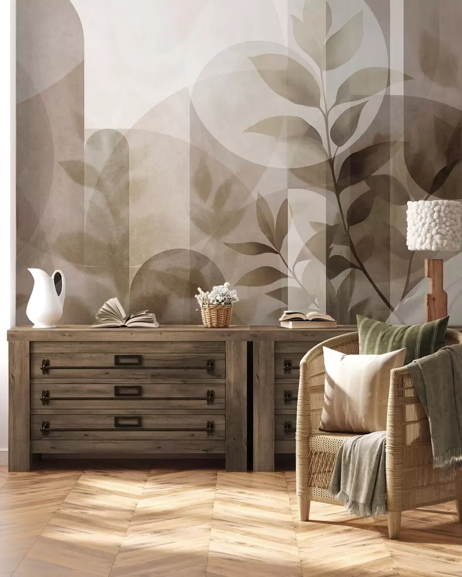 Fototapet Listy a oblouky w10088