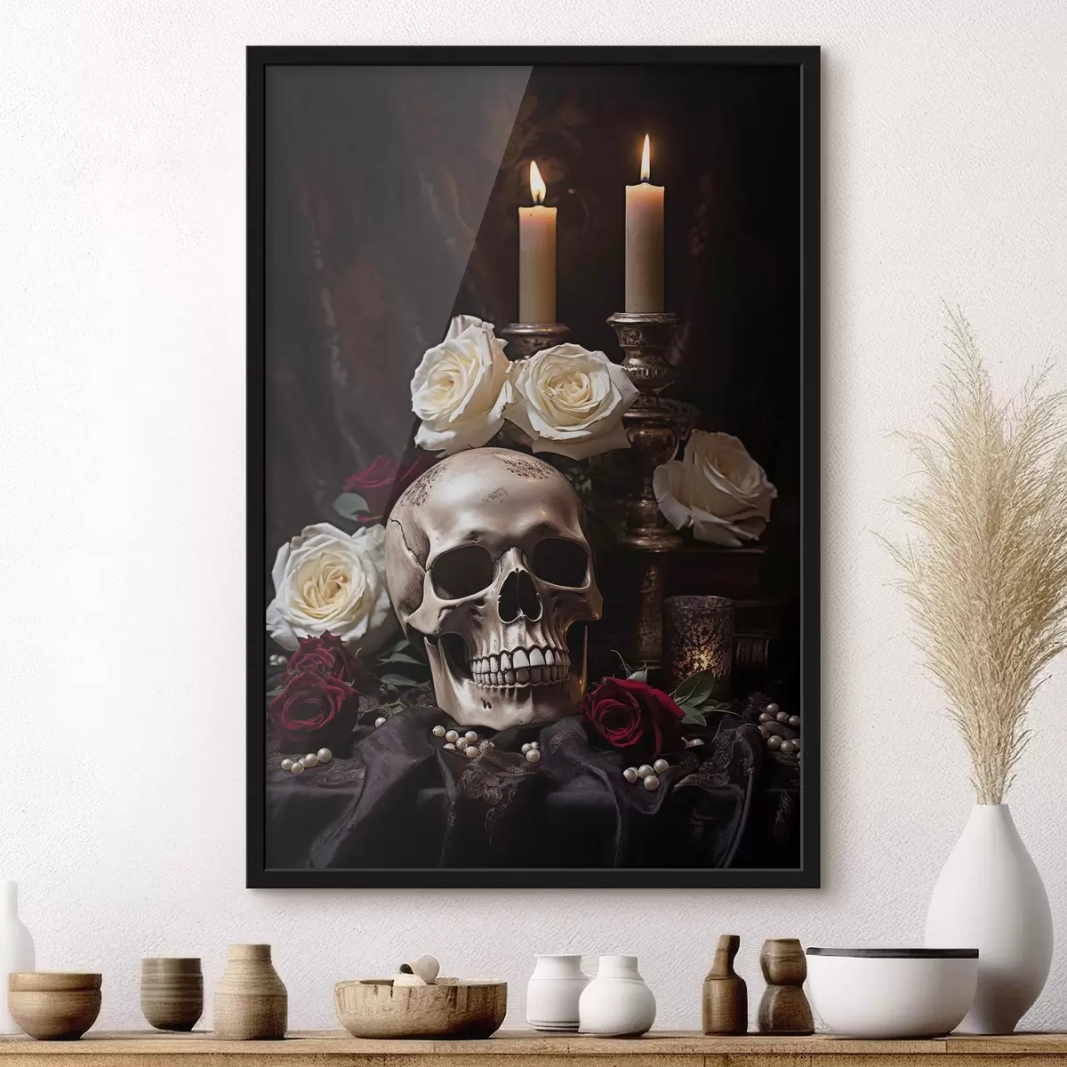 Poster Noční zátiší při svíčkách f50916
