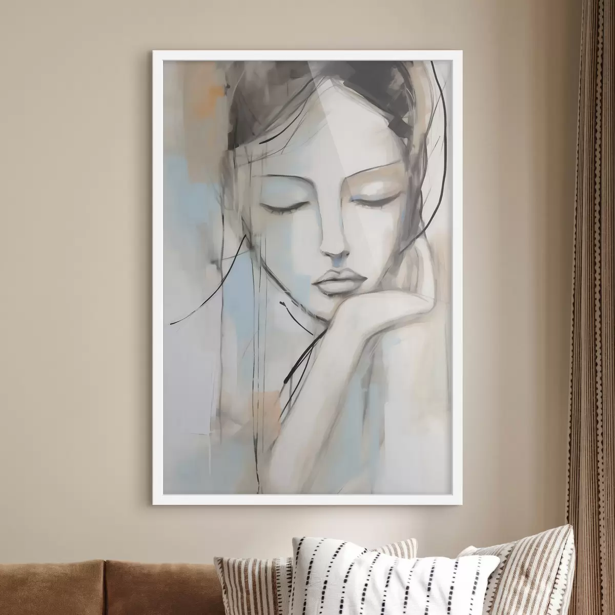 Poster Abstraktní portrét, napodobenina malby f50980