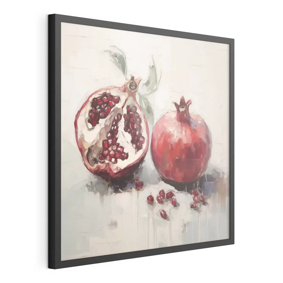 Poster Zralé granátové jablka, malba v imitaci f50981