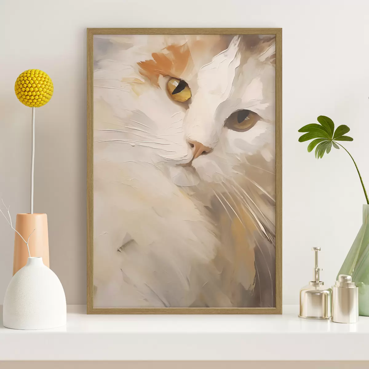 Poster Kočka, imitace malby f50987