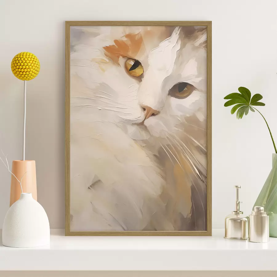 Fototapet Kočka, imitace malby f50987