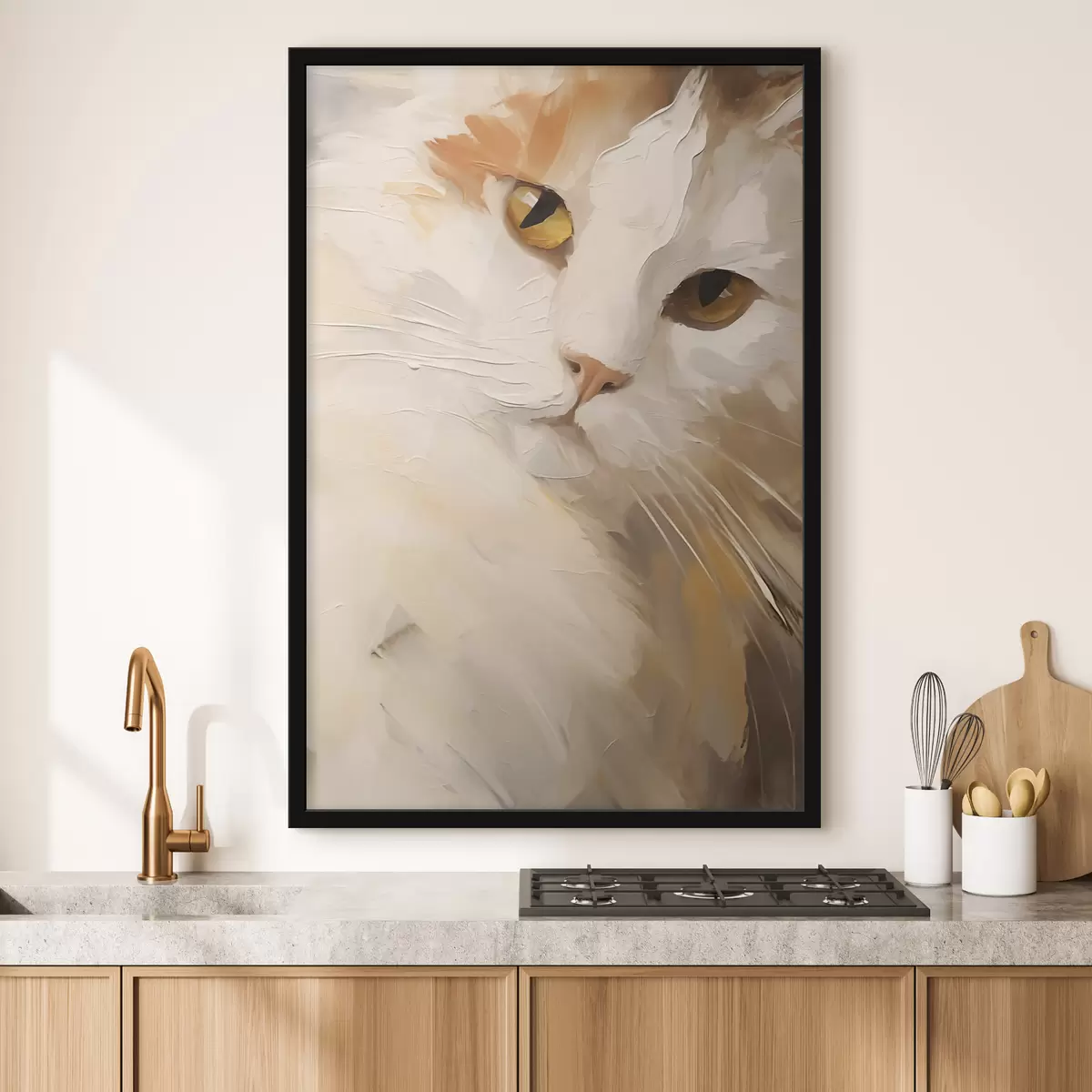 Poster Kočka, imitace malby f50987