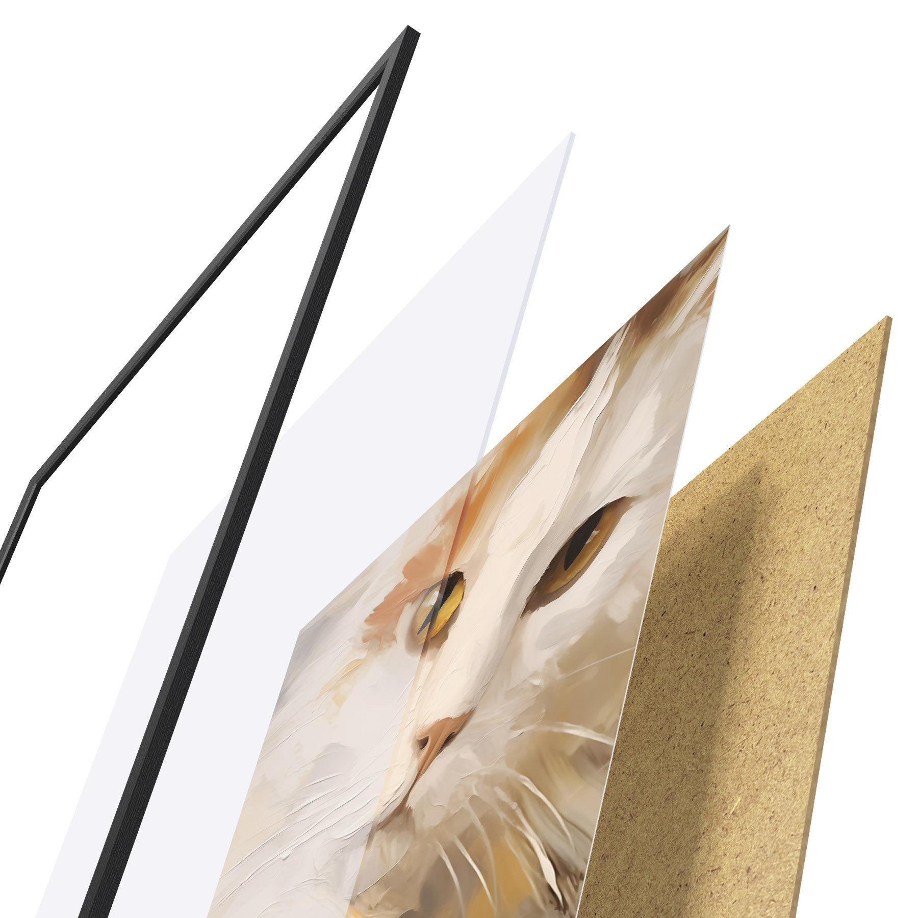 Poster Kočka, imitace malby f50987