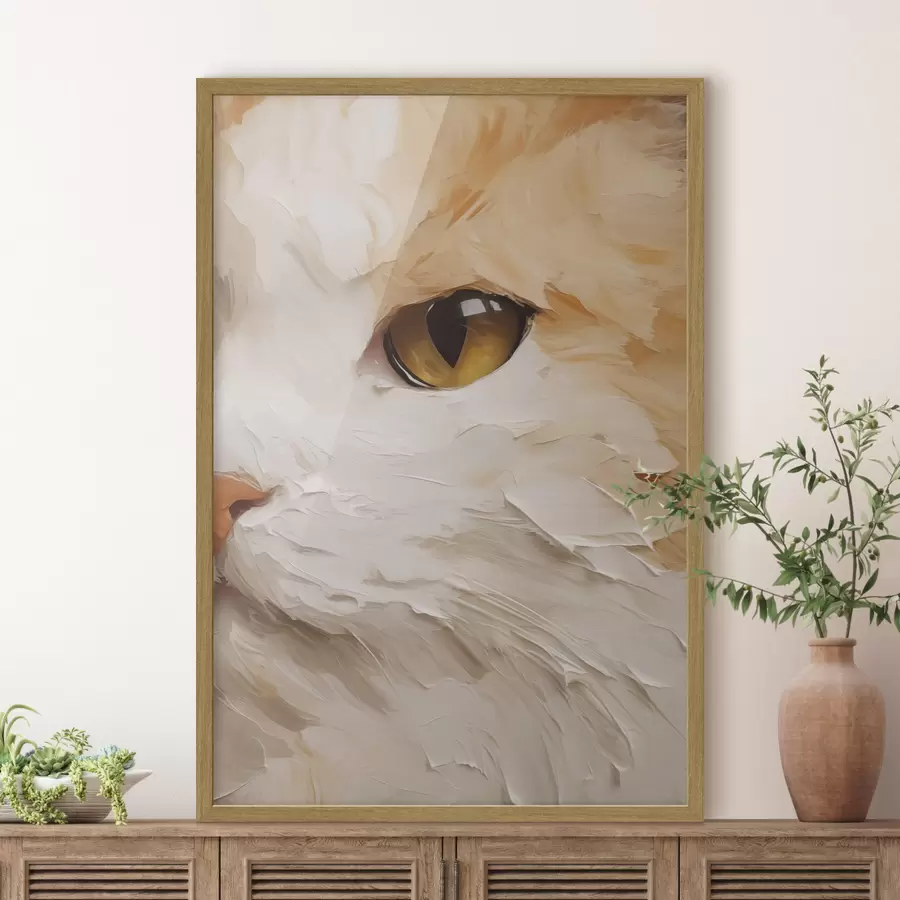 Fototapet Kočka, imitace malby f50988