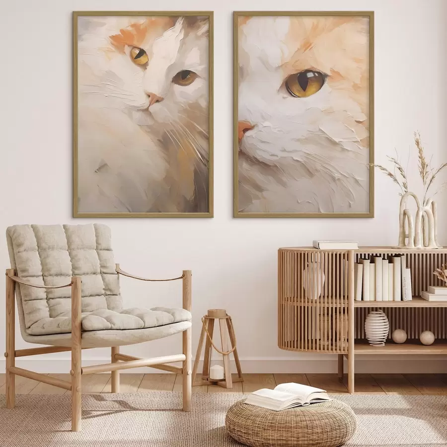 Fototapet Kočka, imitace malby d31063