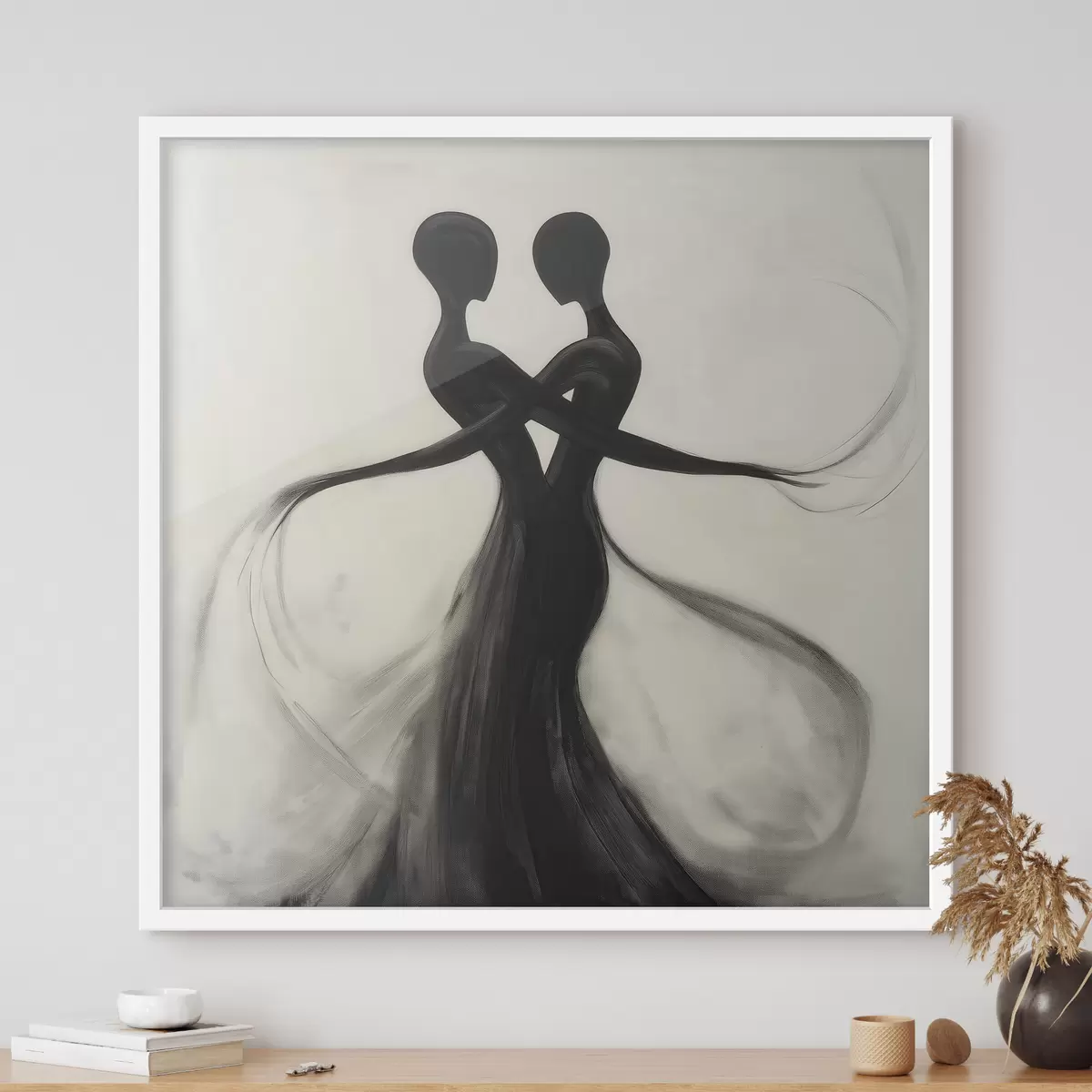 Poster Abstraktní propletené siluety f51005