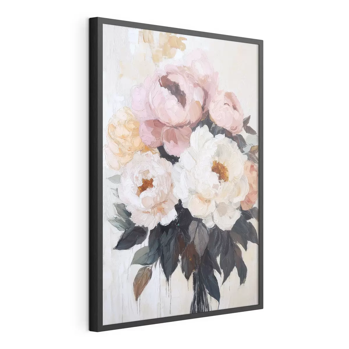Poster Kytice růžových a bílých pivoňek f51008