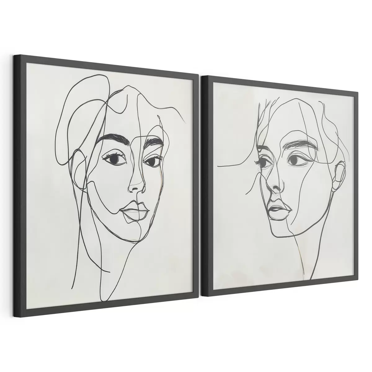 Poster Lineární abstraktní tváře d31069