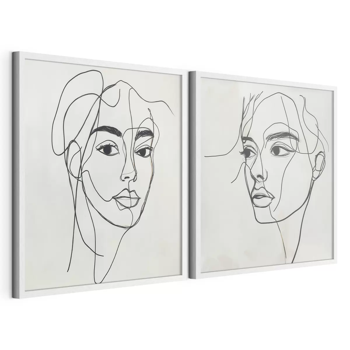Poster Lineární abstraktní tváře d31069