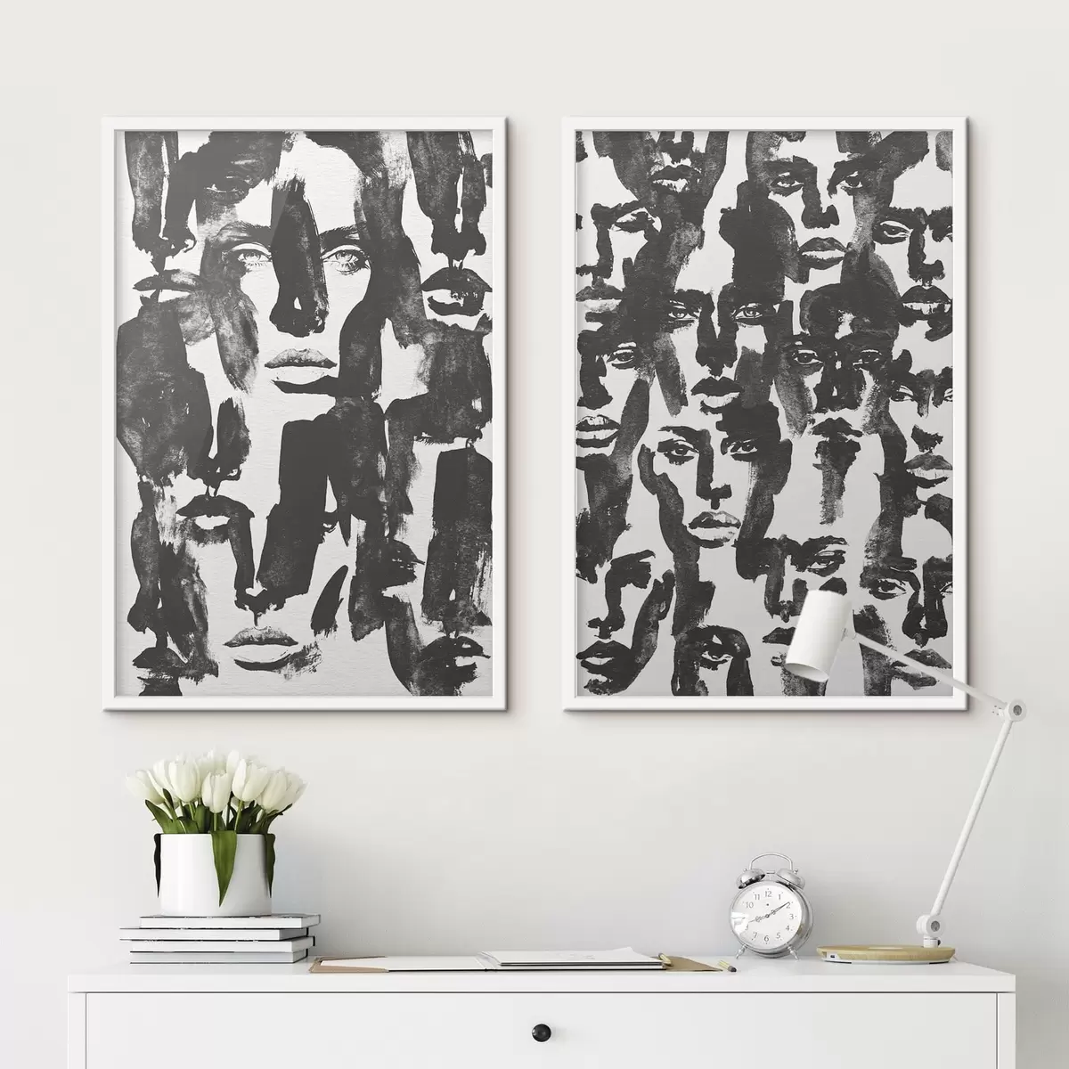 Poster Abstraktní tváře d31035
