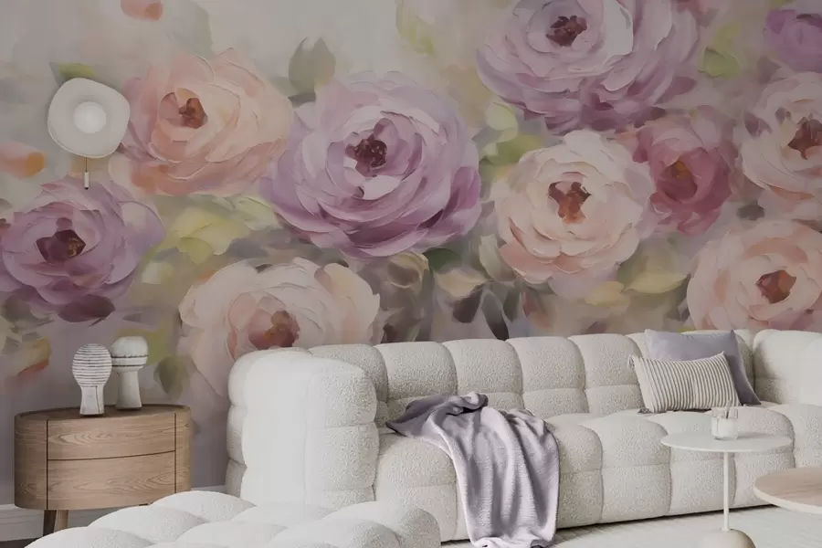 Fototapet Abstraktní růže, imitace malby w05996