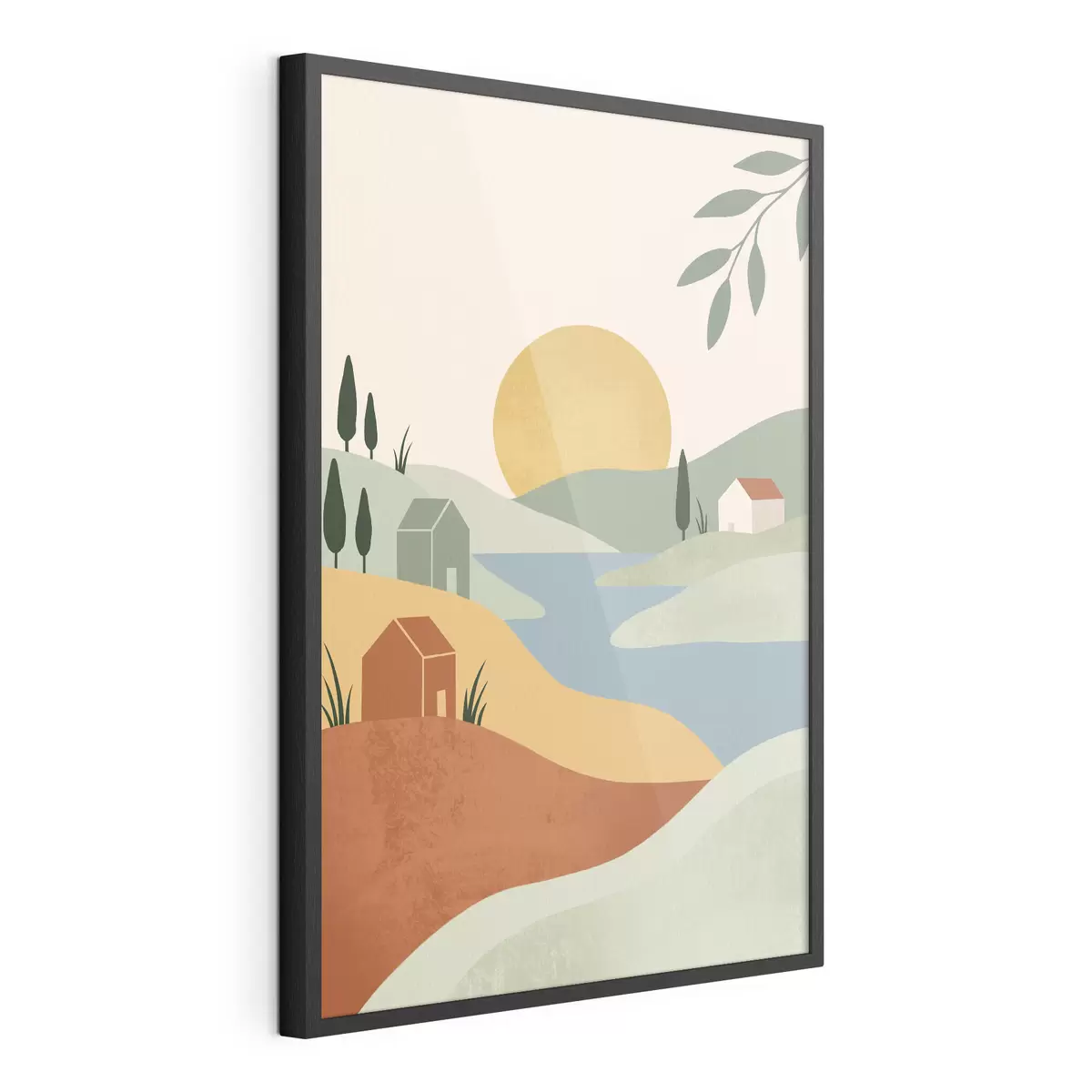Poster Klidná krajina v jemných barvách f50729