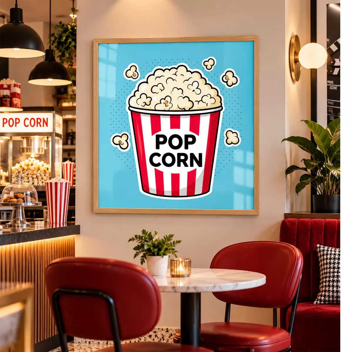 Poster Čas na svačinu s lahodným popcornem f50791