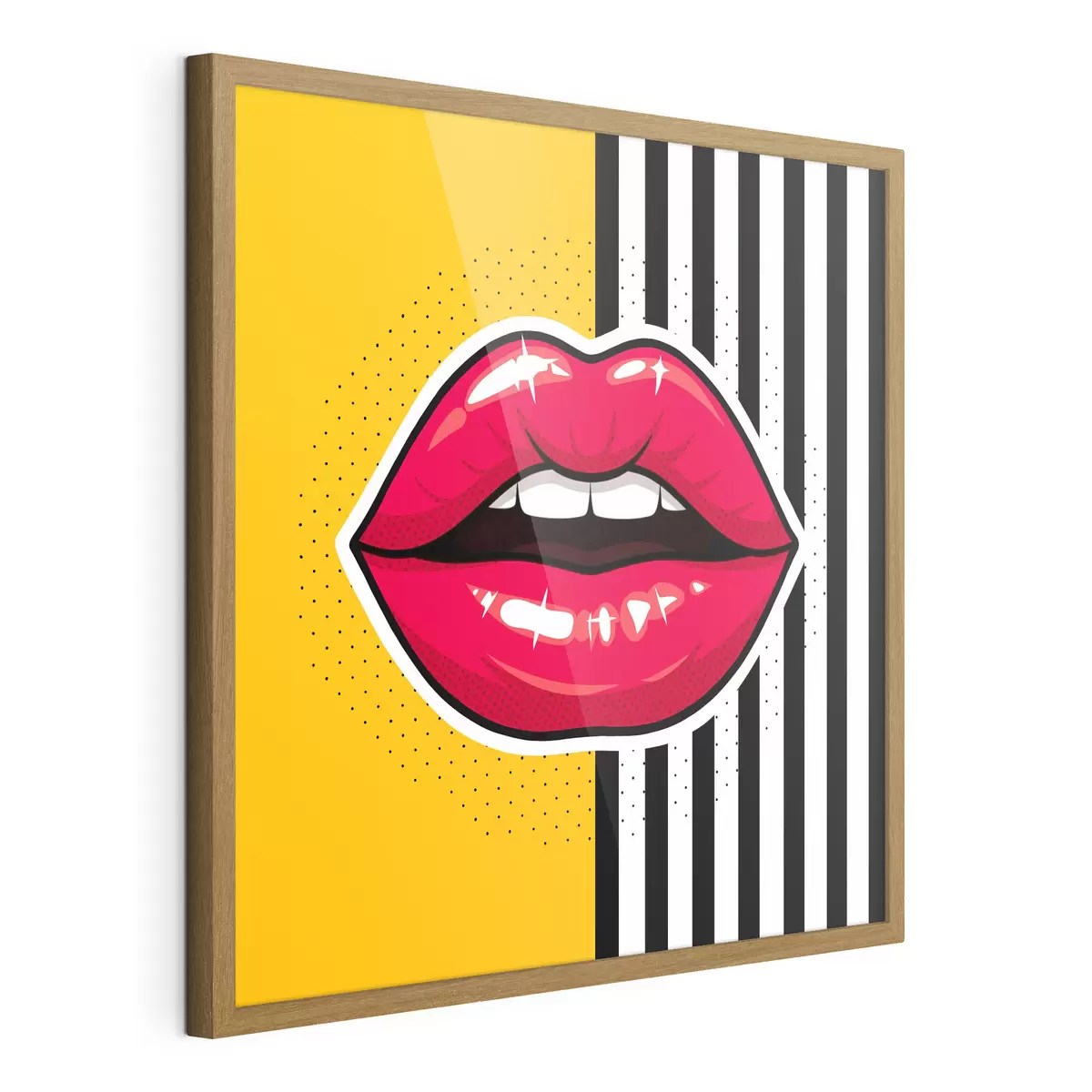 Poster Výrazné rty na zářivém pozadí f50790