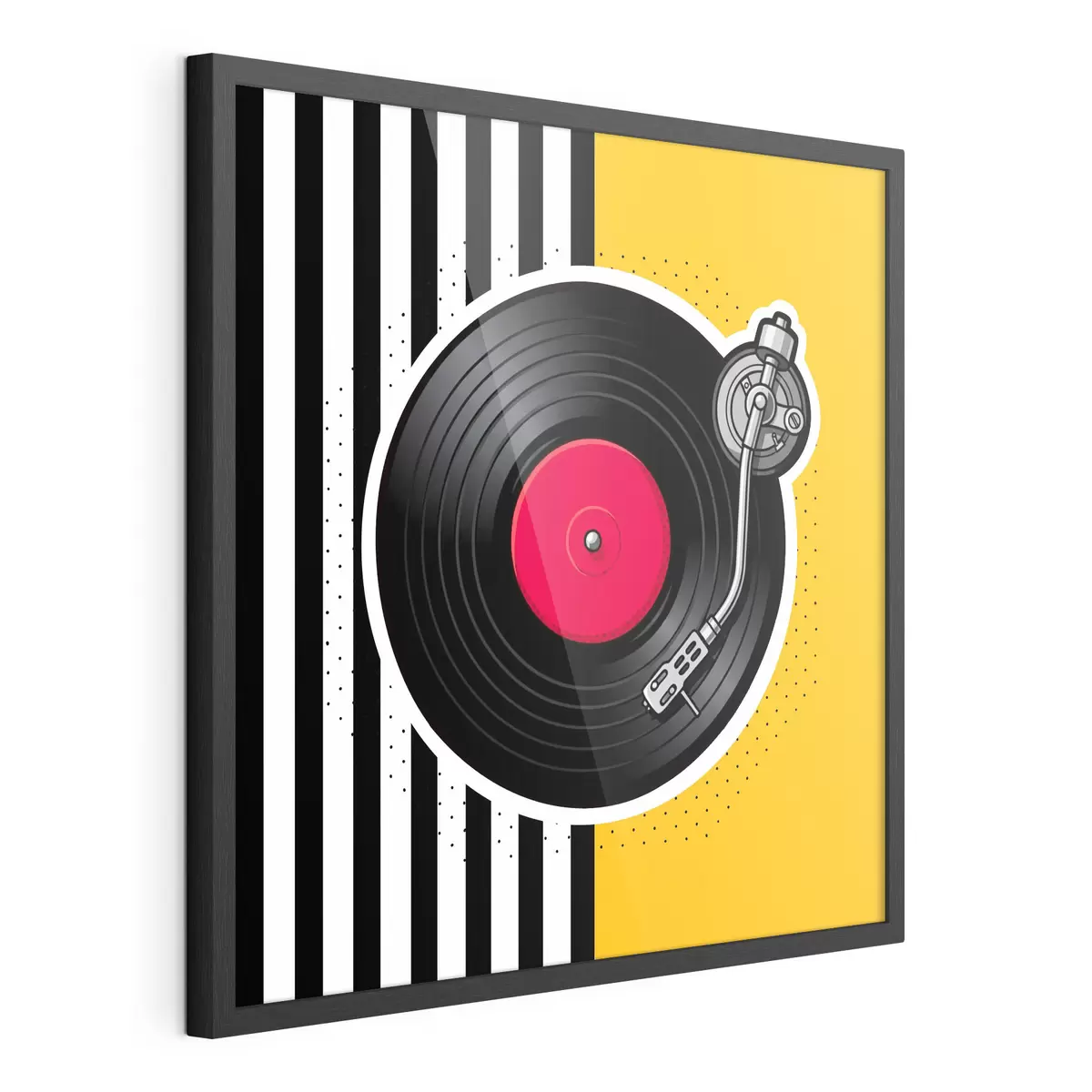 Poster Stylový gramofon v zářivých barvách f50789