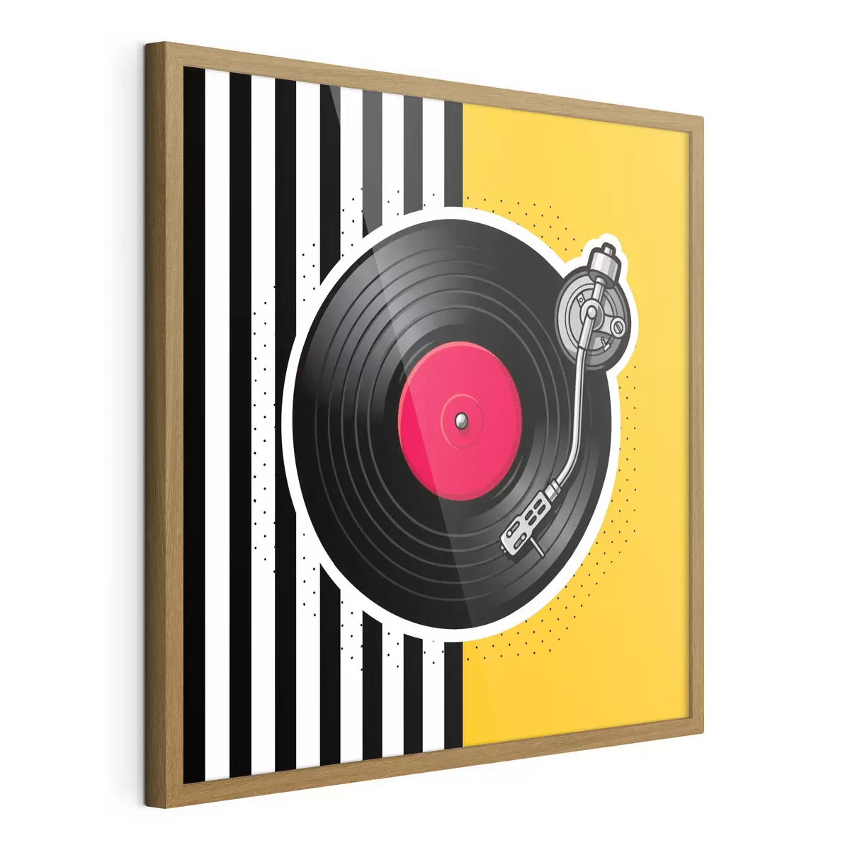 Poster Stylový gramofon v zářivých barvách f50789