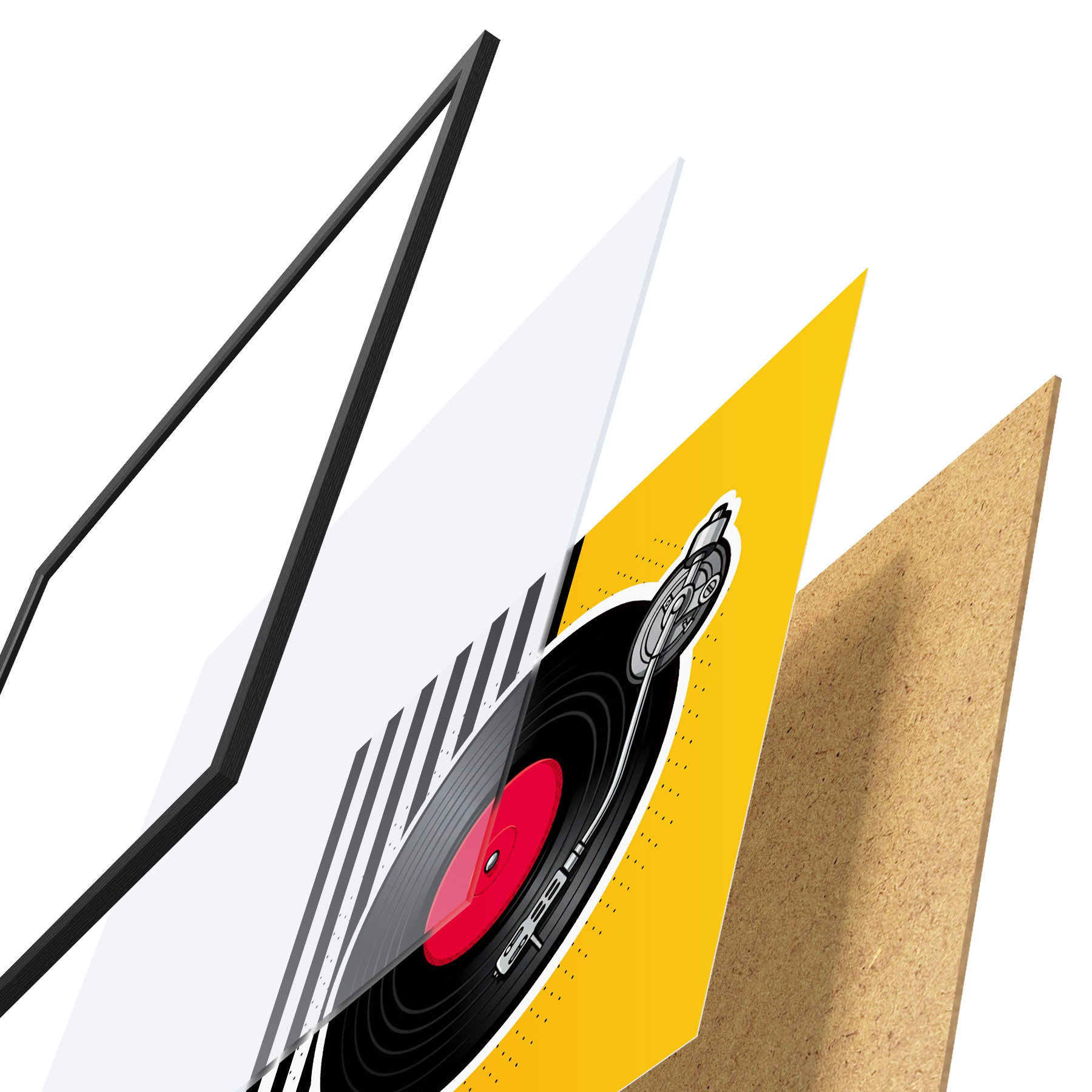 Poster Zářivé rty a retro gramofon d31075