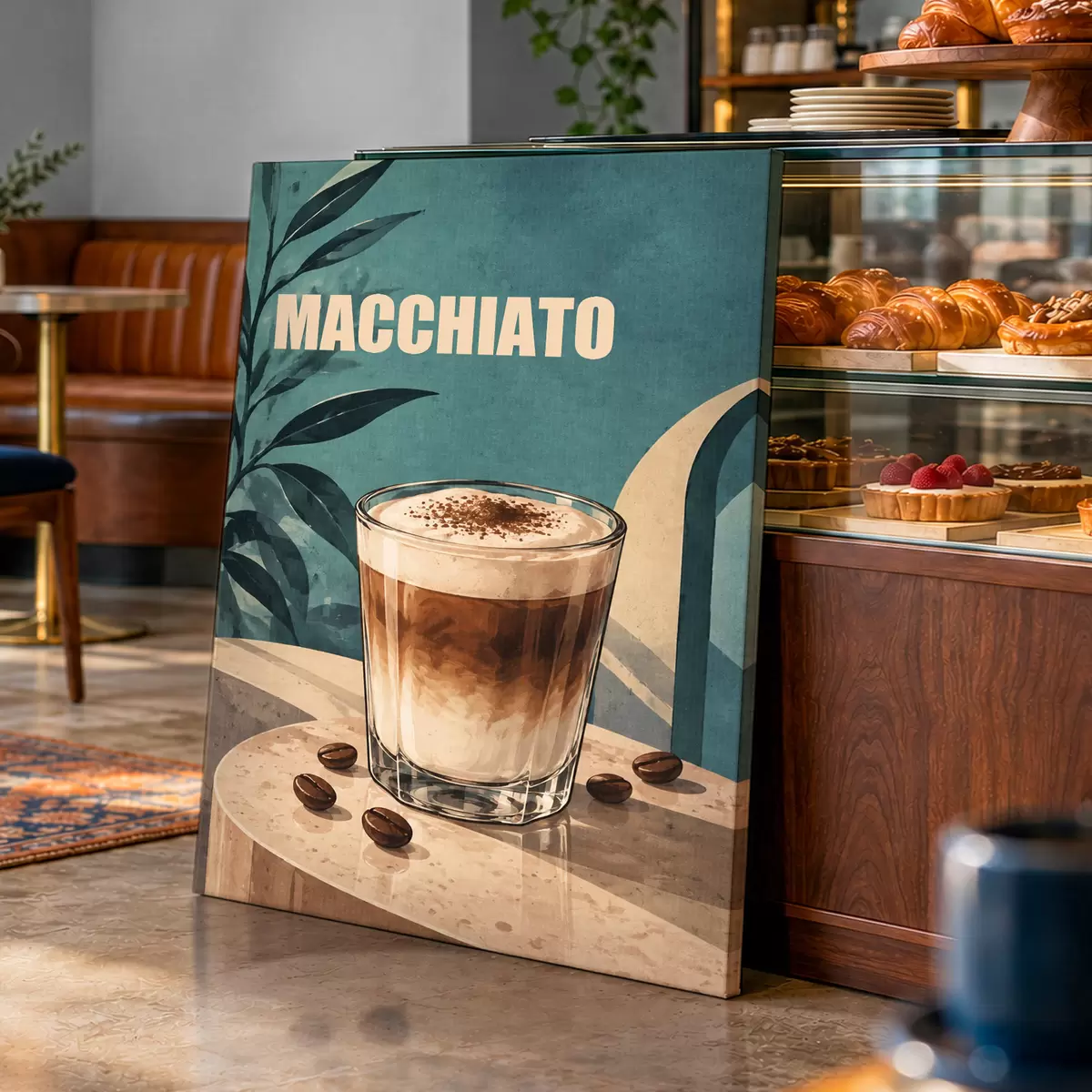 Obraz Lahodné macchiato za slunečného dne Č. s50875