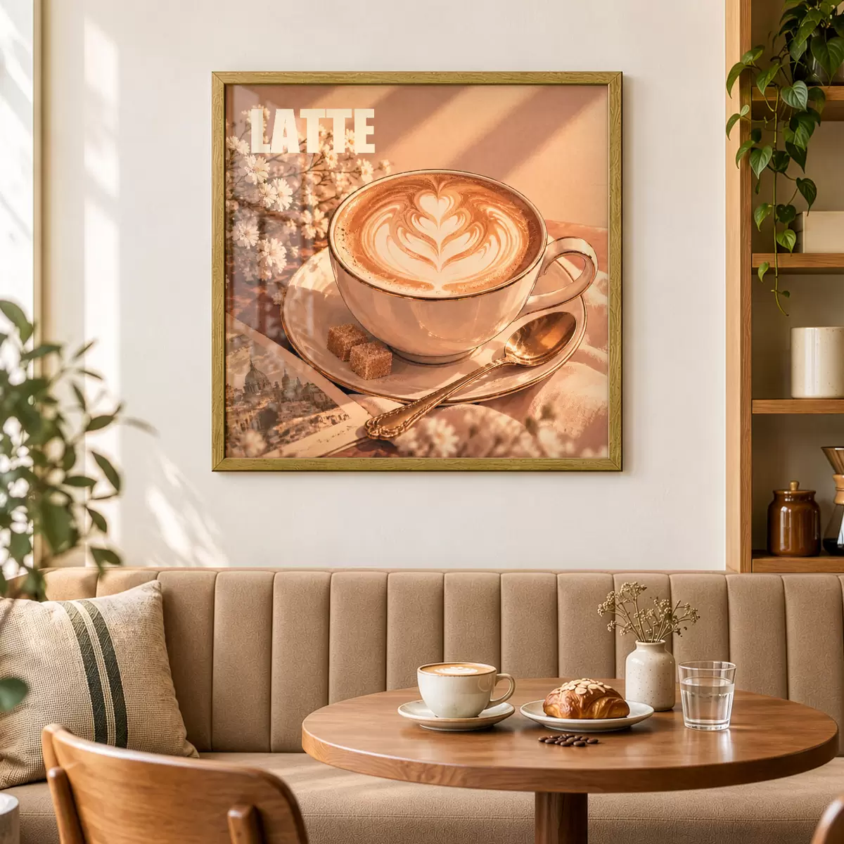 Poster Umělecky připravené latte na sluníčku f50873